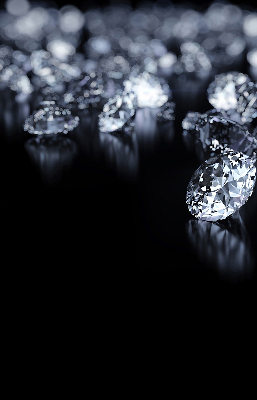 Rolgordijn voor raam met diamanten en schittering