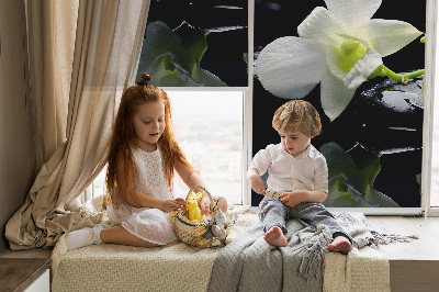 Binnengordijn met orchideeën en elegantie