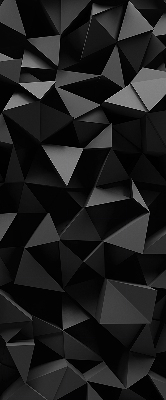 Binnengordijn in zwart origami
