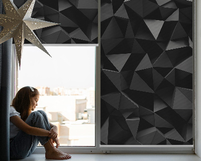 Binnengordijn in zwart origami