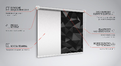 Binnengordijn in zwart origami
