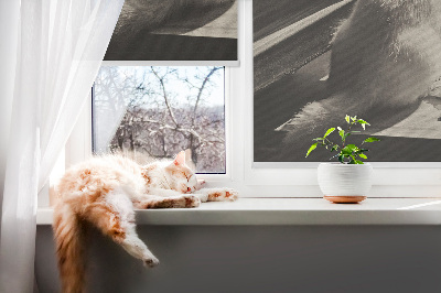 Binnenrolgordijn voor raam met kattenprint