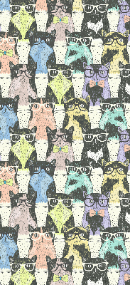 Stoffen rolgordijn met kattenprint
