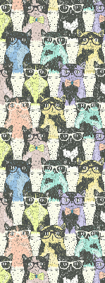 Stoffen rolgordijn met kattenprint