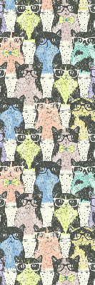 Stoffen rolgordijn met kattenprint