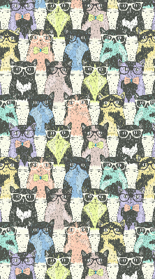 Stoffen rolgordijn met kattenprint