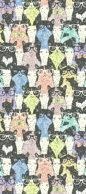Stoffen rolgordijn met kattenprint