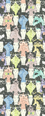 Stoffen rolgordijn met kattenprint