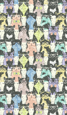 Stoffen rolgordijn met kattenprint