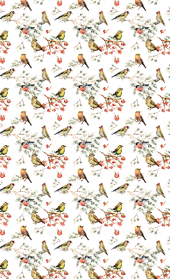 Binnengordijn met vogels op de takken