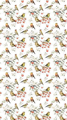 Binnengordijn met vogels op de takken