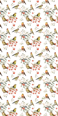 Binnengordijn met vogels op de takken