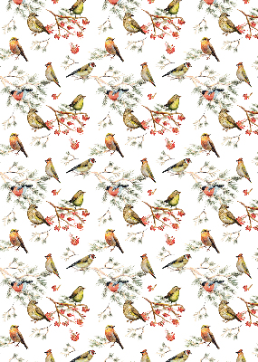 Binnengordijn met vogels op de takken