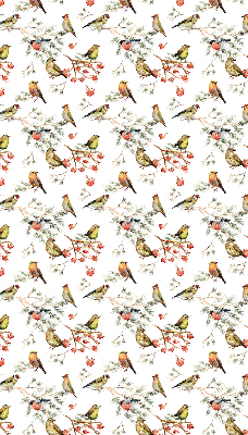 Binnengordijn met vogels op de takken