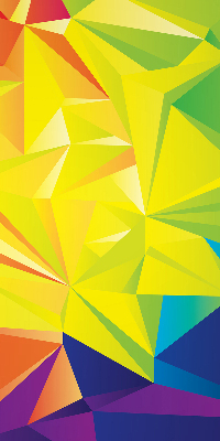 Binnenrolgordijn voor raam in kleurrijk origami-patroon