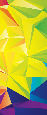 Binnenrolgordijn voor raam in kleurrijk origami-patroon