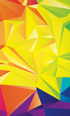 Binnenrolgordijn voor raam in kleurrijk origami-patroon