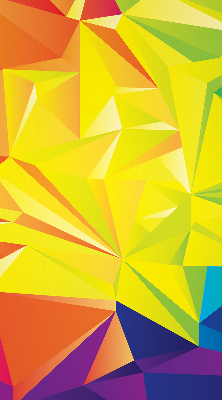 Binnenrolgordijn voor raam in kleurrijk origami-patroon