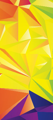 Binnenrolgordijn voor raam in kleurrijk origami-patroon