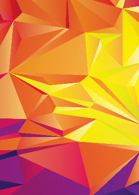 Binnenrolgordijn voor raam in kleurrijk origami-patroon