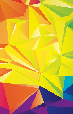 Binnenrolgordijn voor raam in kleurrijk origami-patroon