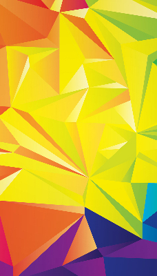 Binnenrolgordijn voor raam in kleurrijk origami-patroon