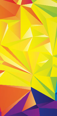 Binnenrolgordijn voor raam in kleurrijk origami-patroon