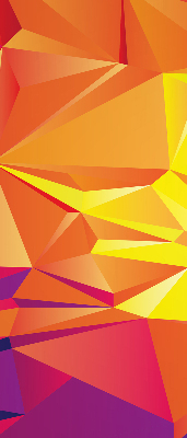 Binnenrolgordijn voor raam in kleurrijk origami-patroon