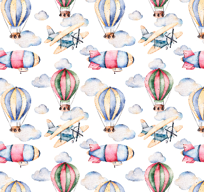 Stoffen rolgordijn met luchtschepen en ballonnen