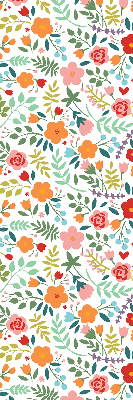 Binnenrolgordijn voor raam met geschilderde bloemen