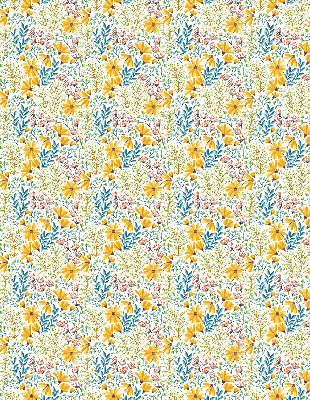 Stoffen rolgordijn met bloemenprint