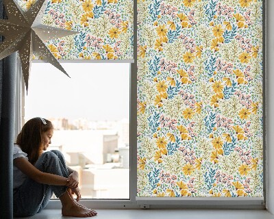 Stoffen rolgordijn met bloemenprint