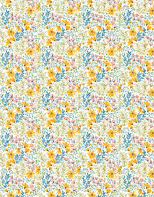 Stoffen rolgordijn met bloemenprint