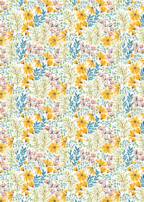 Stoffen rolgordijn met bloemenprint