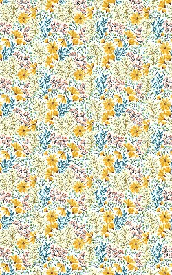 Stoffen rolgordijn met bloemenprint