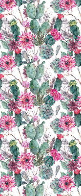 Binnengordijn in cactusbloemprint
