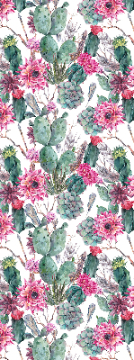 Binnengordijn in cactusbloemprint