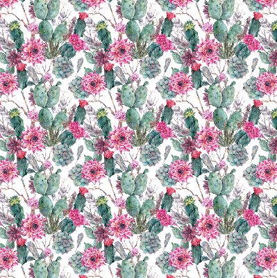 Binnengordijn in cactusbloemprint