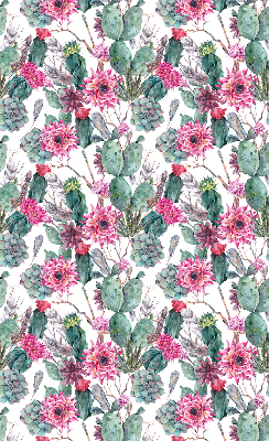 Binnengordijn in cactusbloemprint