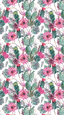 Binnengordijn in cactusbloemprint