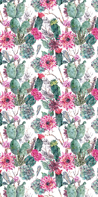 Binnengordijn in cactusbloemprint