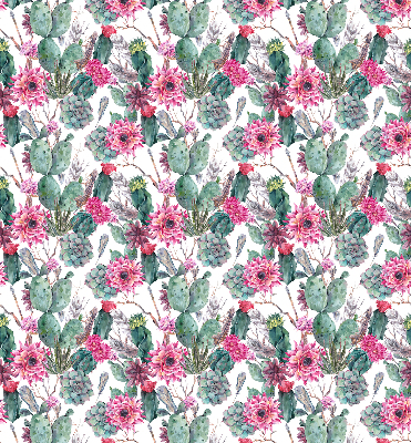 Binnengordijn in cactusbloemprint