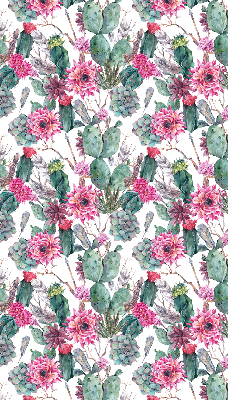 Binnengordijn in cactusbloemprint