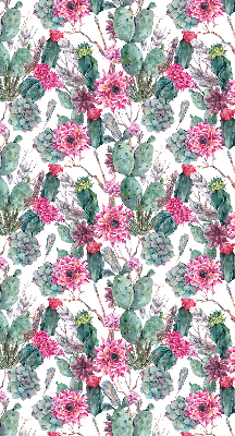 Binnengordijn in cactusbloemprint
