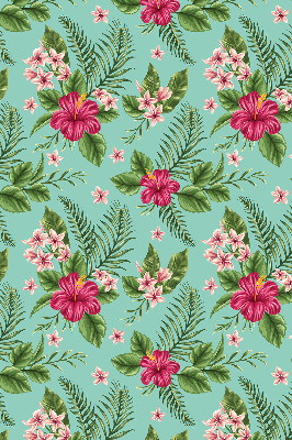 Stoffen rolgordijn met exotische plantenmotief
