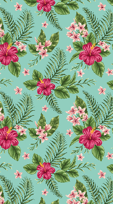 Stoffen rolgordijn met exotische plantenmotief