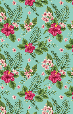 Stoffen rolgordijn met exotische plantenmotief