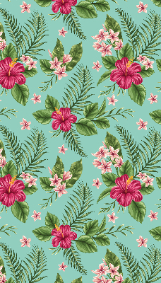Stoffen rolgordijn met exotische plantenmotief