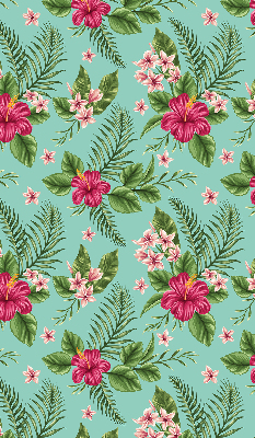 Stoffen rolgordijn met exotische plantenmotief