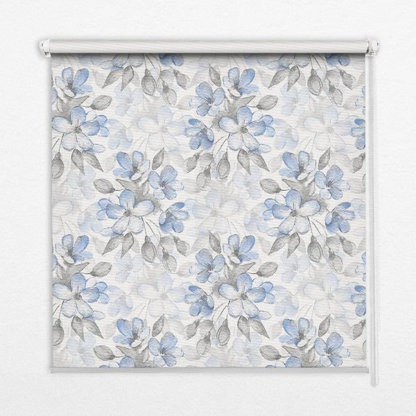 Stoffen rolgordijn met bloemenprint